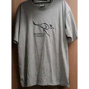 Vintage Australia Kangaroo Shirt Men’s XL Gray Embroidered Souvenir Down Under